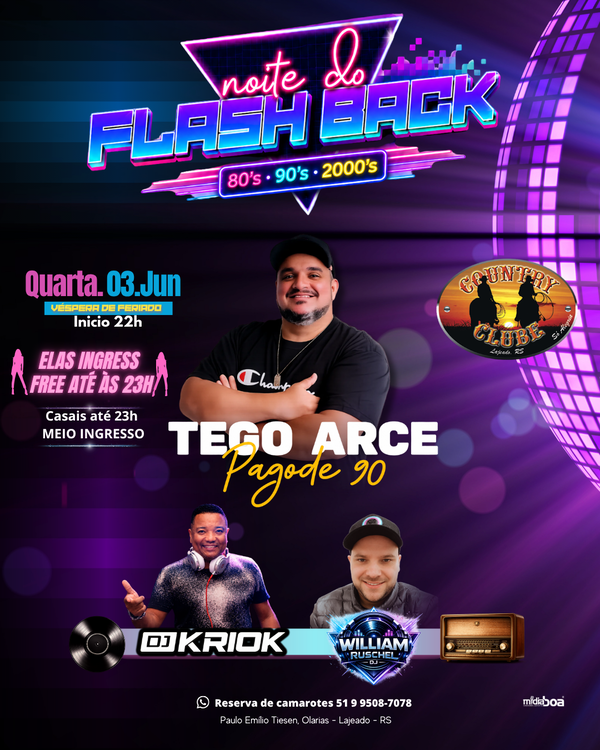 Quarta-Feira - Noite do Flash Back