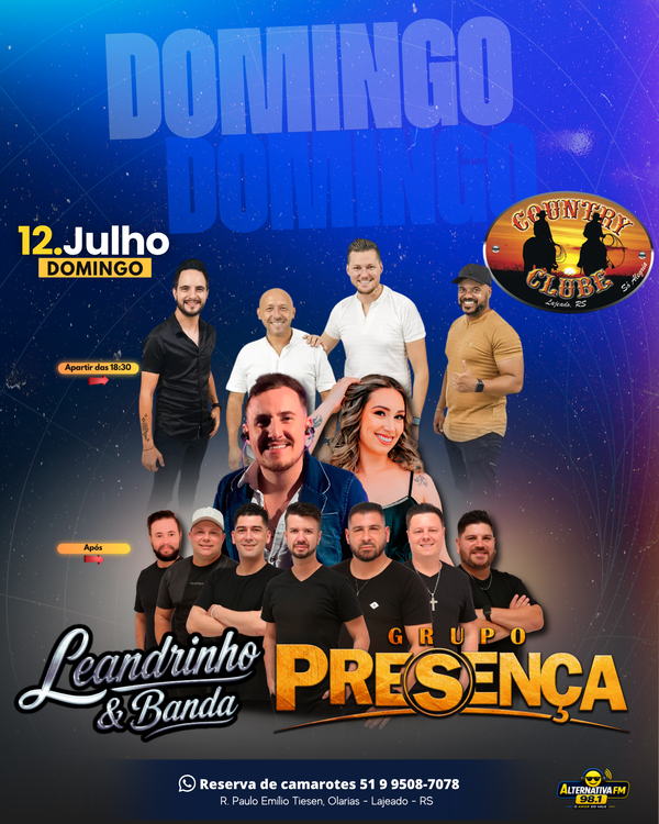 Domingo - Leandrinho e banda + Grupo Presença